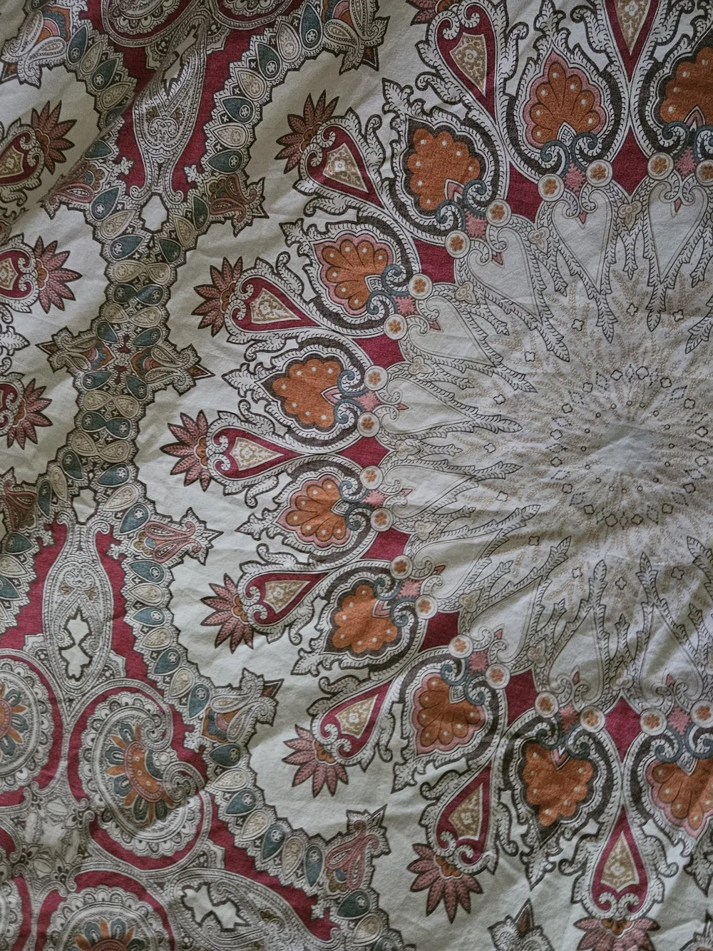 Pottery Barn Paisley Medallion Duvet Cover in with Euro Sham